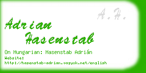 adrian hasenstab business card