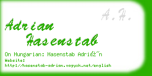 adrian hasenstab business card